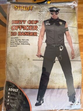 New Spirit Men’s Black Police Costume Set
